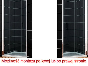 5mm Otwierane Drzwi Prysznicowe 90 reg. 89-92 cm