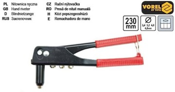 NITOWNICA RĘCZNA METALOWA 230MM OD VOREL 70030