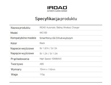 Держатель индукционного зарядного устройства Qi с автоматическим открыванием