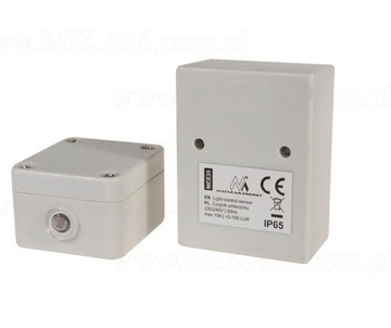 Датчик сумерек, внешний датчик, контроль интенсивности света IP65 16A