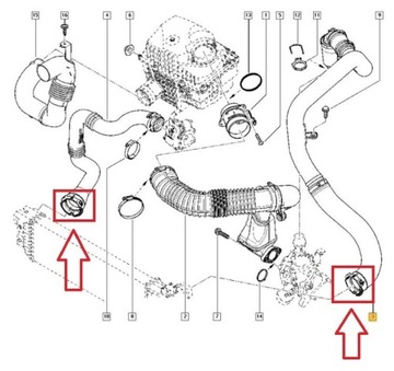 TURBO INTERCOOLER PIPE MASTER 2.3 ЗАЖИМ