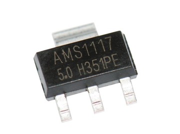 Стабилизатор напряжения AMS1117 5В 1А SMD SOT223 новый