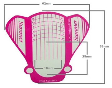 Шаблоны форм для наращивания ногтей Summer 100