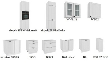 KUCHNIA W STYLU PROWANSALSKIM - BEŻOWA 240/280