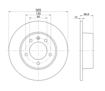 фото thumb №2, Гальмівні диски 1740 гальмівні колодки renault master ii 98r- задня 305m