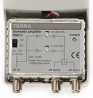 TERRA HS-013 DVB-T FM антенный усилитель на 15 телевизоров