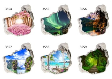 3D наклейки на стену Дыра в стене 120