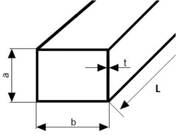 Profil stalowy zamknięty 100x80x5 długość 1500mm