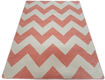 Ковер ZIGZAG CHEVRON, розовый, 180x270, пудрово-розовый