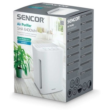 Очиститель воздуха Sencor SHA 6400WH HEPA UV-C, 3-режимный таймер