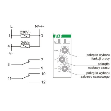 R & F время реле 2p 2x8a pcu-510 duo
