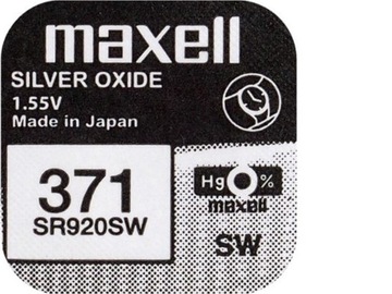 1x СЕРЕБРЯНАЯ БАТАРЕЯ MAXELL SR 920 SW 371 SR69 V537