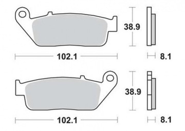 ТОРМОЗНЫЕ КОЛОДКИ TRW ПЕРЕДНИЕ HONDA CB 600 HORNET 02-