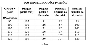 Skórzany pasek męski skóra naturalna brązowy r 115