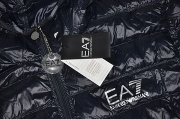 Пуховик EMPORIO ARMANI EA7 с капюшоном XXL ТЕМНО-СИНИЙ