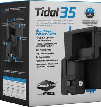 SEACHEM TIDAL 35 КАСКАДНЫЙ ФИЛЬТР ДЛЯ АКВАРИУМА 130 Л