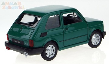 FIAT 126p МЕТАЛЛИЧЕСКАЯ МОДЕЛЬ WELLY 1:21 MALUCH GREEN