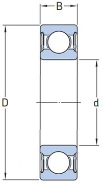 Шариковый подшипник из нержавеющей стали SS 6201 2RS MGK12x32x10