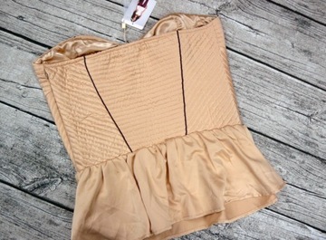 Bershka new corset top tuba tuba beige satin m m