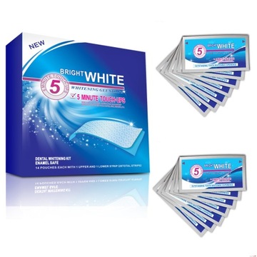 Bright White НОВЫЕ отбеливающие полоски 28 шт + БЕСПЛАТНО