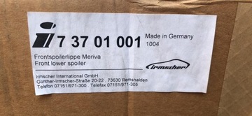 фото thumb №7, Opel meriva накладка бампера перед irmscher nowa