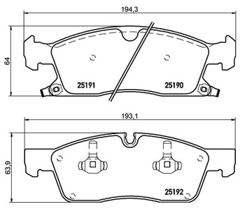 MIKODA 2534 GT ДИСКОВЫЕ КЕРАМИЧЕСКИЕ НАКЛАДКИ JEEP GRAND CHEROKEE WK2 передние 330мм