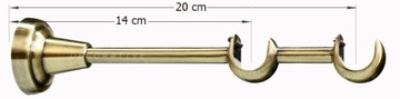 KARNISZ 320 cm Podwójny 19+19 mm karnisze MODERN metalowe wybór 6 kolorów