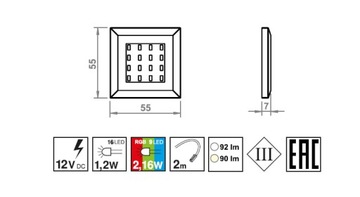 Светодиодное освещение QUATRO RGB 3P