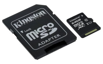 КАРТА KINGSTON MICRO CARD 64 ГБ UHS + КАРТРИДЕР MICRO CARD