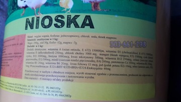 Witaminy do paszy dla kur niosek 4kg wiadro