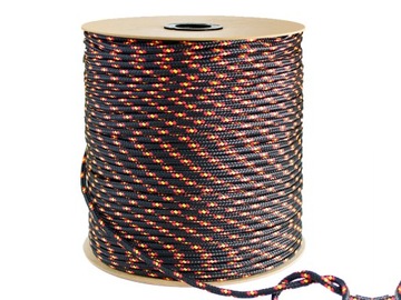 LINA POLIPROPYLENOWA 4mm czarna linka odcinek 10mb