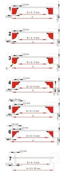 ВНУТРЕННИЕ КАССЕТНЫЕ РОЛЬСТАВНИ AL, размеры 75x150 A