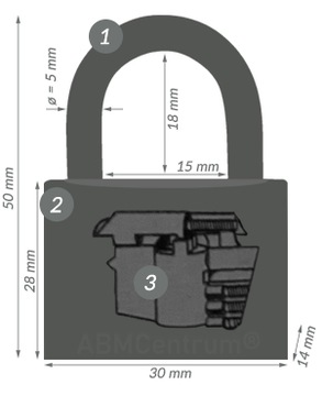 НАВЕСНОЙ ЗАМОК ДЛЯ БАГАЖНИКОВ MASTER LOCK BOX 30 мм