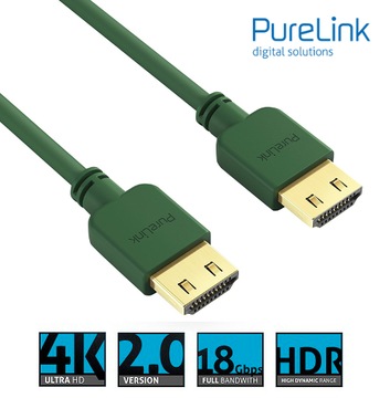 Фирменный HDMI-кабель Purelink PI0503-005 4K 18 Гбит/с 0,5 м гибкий зеленый