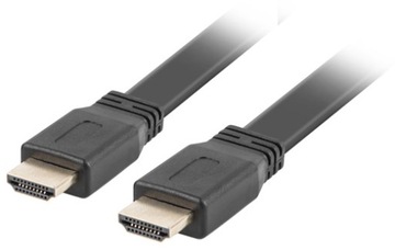 ПЛОСКИЙ КАБЕЛЬ HDMI V2.0 LANBERG черный 5М