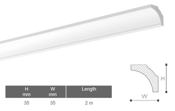 NMC LX45 Listwa przysufitowa 35x35mm, 2mb