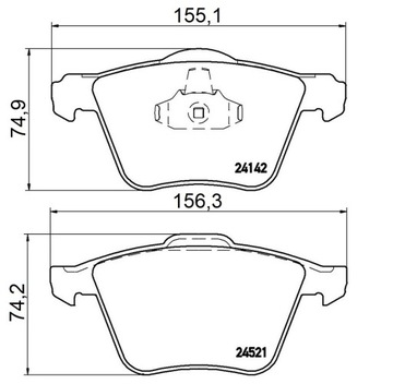 ТОРМОЗНЫЕ КОЛОДКИ TEXTAR FORD S-MAX/VOLVO 19,8 ММ