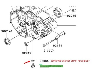 ШАЙБА МАСЛОСЛИВНОЙ ПРОБКИ Kawasaki 92065-058 KX