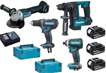 Набор MAKITA 18V - шлифовальная машина, молоток, отвертка