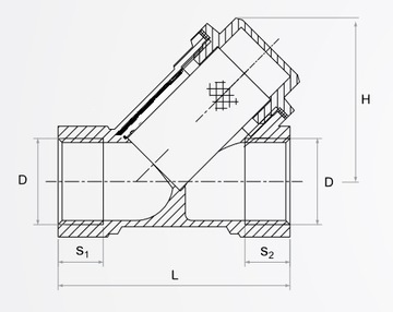 Filtr siatkowy mosiężny 11/4'' GOSHE osadnikowy