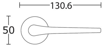 Klamka 1505 rozeta okrągła chrom Convex