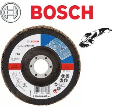 BOSCH X431 лепестковый шлифовальный диск 125 мм P60
