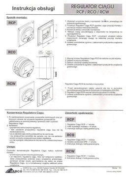 RCP-CH Регулятор тяги дымохода Darco