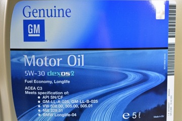 OPEL GM OIL 5W30 5L DEXOS 2 КРАКОВ