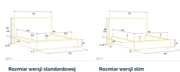 Łóżko Sara 160 x 200 + Materac wysoki 24 cm stelaż