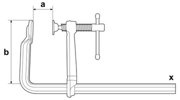 Струбцина стальная столярная Bessey GS-K 200/100