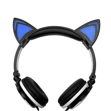 СКЛАДНЫЕ НАУШНИКИ CAT EAR, СВЕТОДИОДНАЯ ПОДСВЕТКА