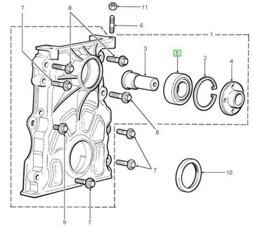 Подшипник вентилятора радиатора Land Rover Discovery 2 II Td5 Defender Td5