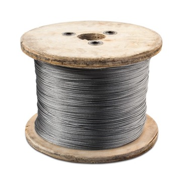 Lina linka stalowa NIERDZEWNA INOX Kwasoodporna splot 7x19 2mm 5m