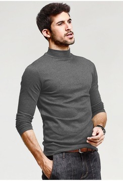 Elegancki półgolf sweter męski golf WXM XXL antrac